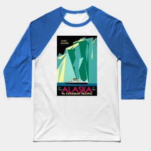 Vintage Travel Poster Alaska Taku Glacier Baseball T-Shirt